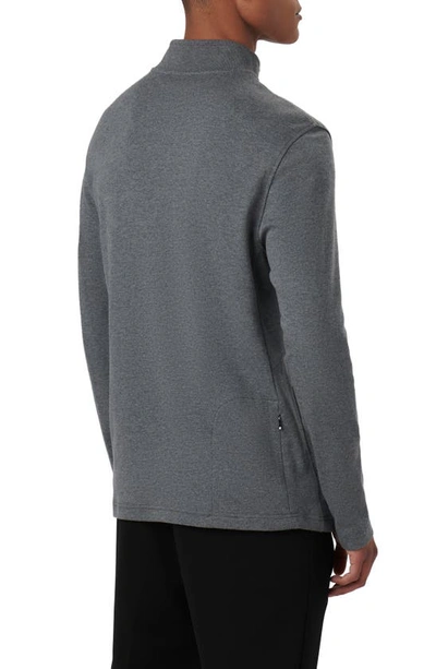 Bugatchi Quarter Zip Pullover In Anthracite