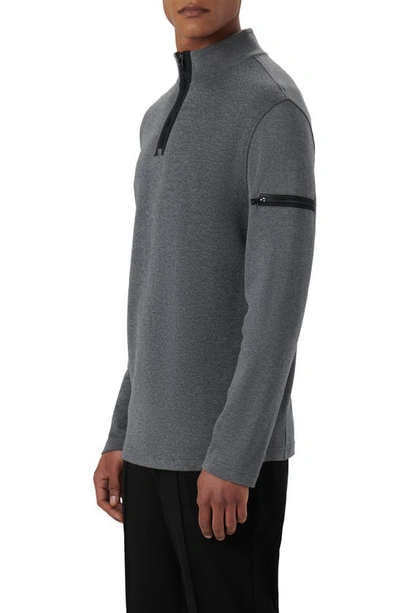 Bugatchi Quarter Zip Pullover In Anthracite