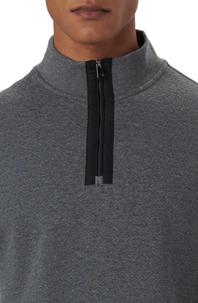 Bugatchi Quarter Zip Pullover In Anthracite