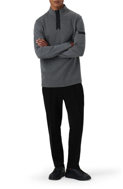 Bugatchi Quarter Zip Pullover In Anthracite