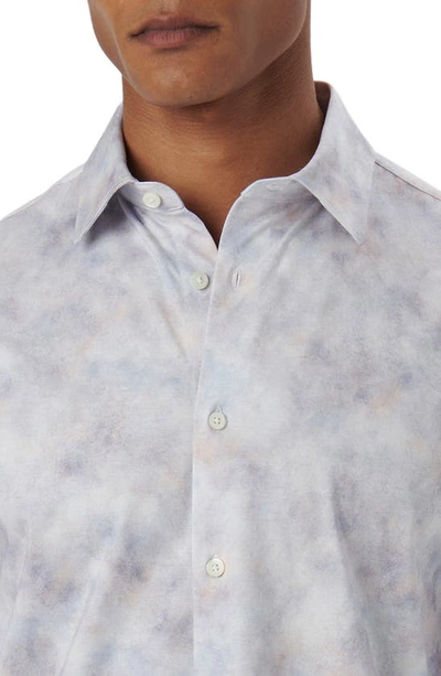 Shop Bugatchi James Ooohcotton® Print Button-up Shirt In Dusty-pink