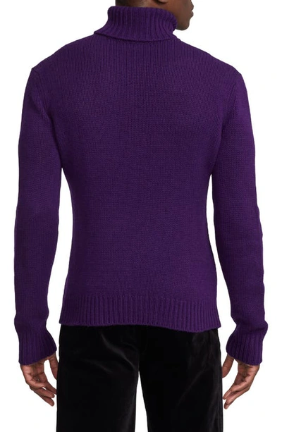 Shop Ralph Lauren Purple Label Cashmere Turtleneck Sweater In Zermatt Purple