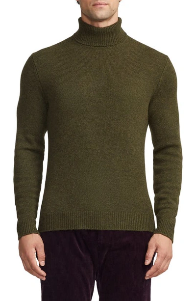 Shop Ralph Lauren Purple Label Cashmere Turtleneck Sweater In Loden Melange