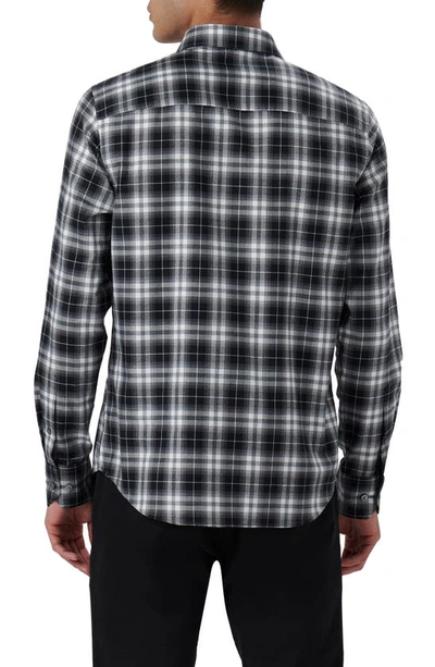 Bugatchi Julian Shaped Fit Plaid Cotton Button-up Shirt In Black