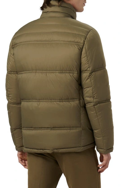 Bugatchi Water Repellent Insulated Puffer Jacket In Khaki