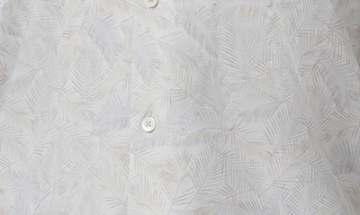 Bugatchi James Ooohcotton® Leaf Print Button-up Shirt In Platinum