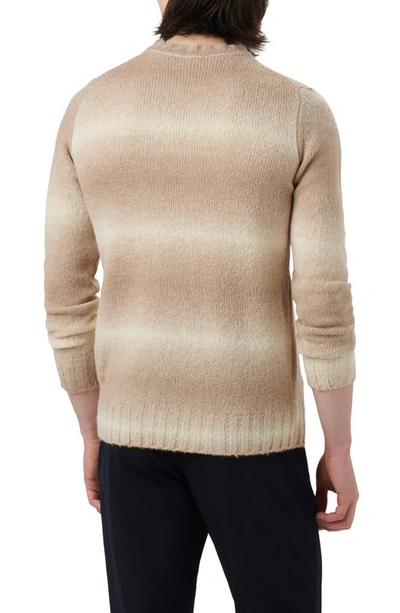 Bugatchi Gradient Stripe Sweater In Chestnut