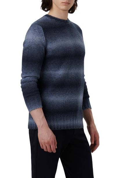Shop Bugatchi Gradient Stripe Sweater In Night Blue