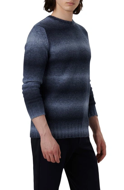 Bugatchi Gradient Stripe Sweater In Night Blue
