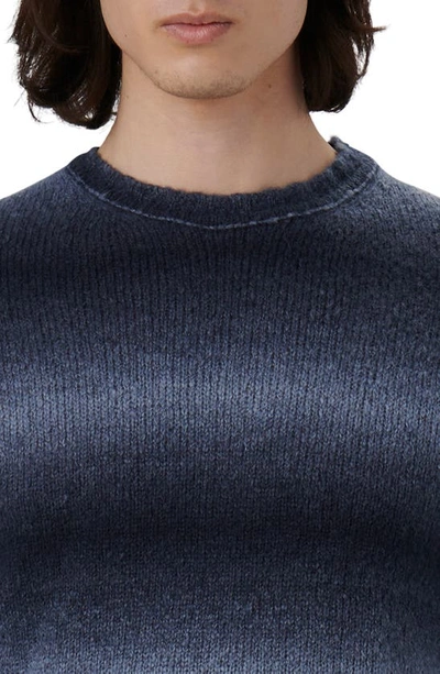 Bugatchi Gradient Stripe Sweater In Night Blue