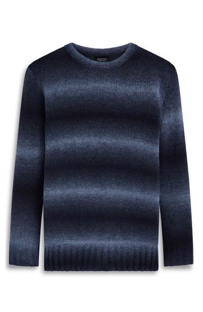 Bugatchi Gradient Stripe Sweater In Night Blue