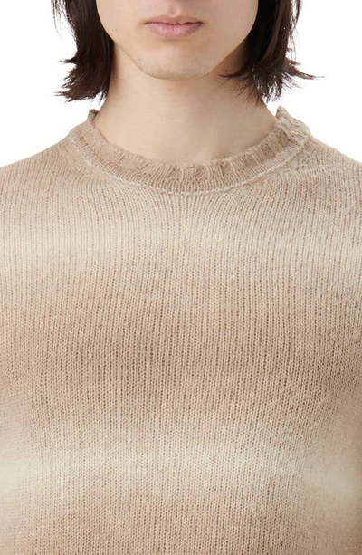 Shop Bugatchi Gradient Stripe Sweater In Chestnut
