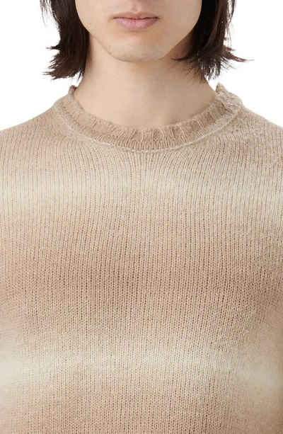 Bugatchi Gradient Stripe Sweater In Chestnut