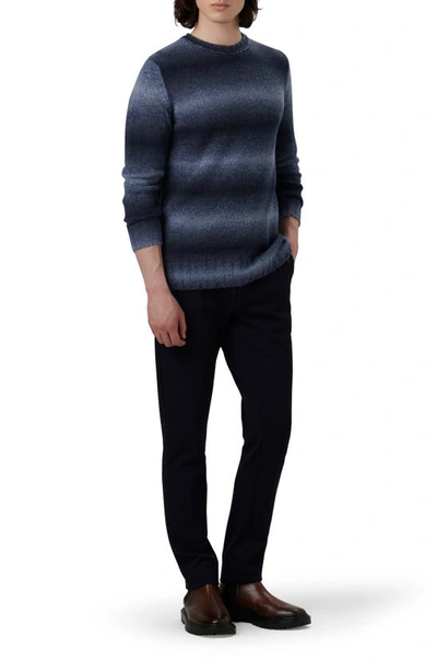 Bugatchi Gradient Stripe Sweater In Night Blue