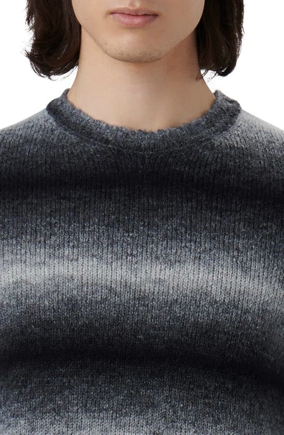 Shop Bugatchi Gradient Stripe Sweater In Zinc