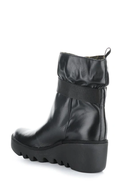 Shop Fly London Blit Platform Wedge Bootie In Black