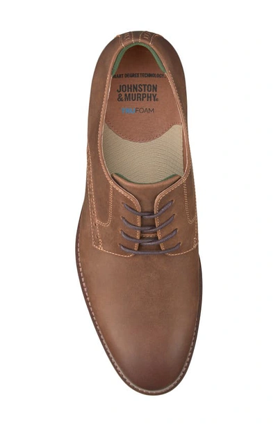 Shop Johnston & Murphy Conard 2.0 Plain Toe Oxford In Tan Oiled Leather