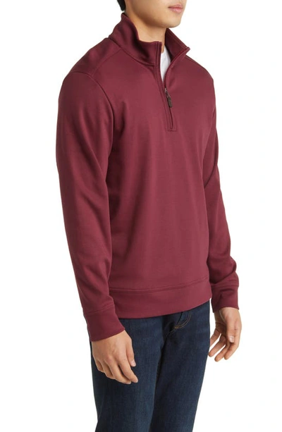 Shop Tommy Bahama Quarter Zip Pullover In Aged Claret