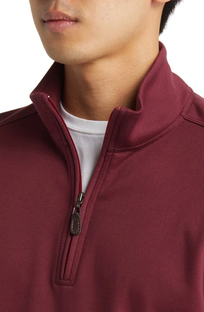 Shop Tommy Bahama Quarter Zip Pullover In Aged Claret