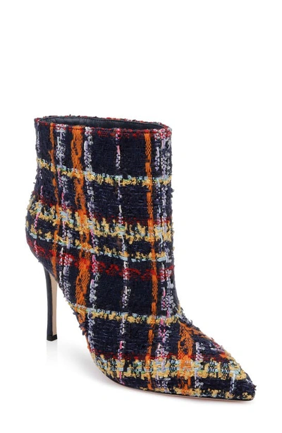Shop L Agence Mariette Pointed Toe Bootie In Multi-blue