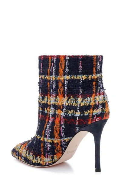 Shop L Agence Mariette Pointed Toe Bootie In Multi-blue