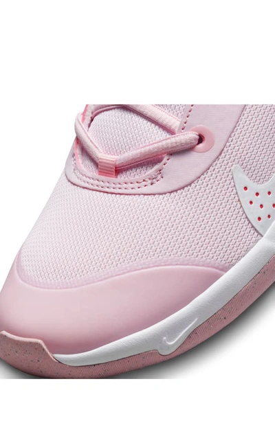Shop Nike Kids' Omni Multi-court Sneaker In Pink Foam / White/ Hyper Pink