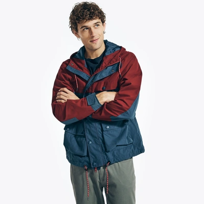 Shop Nautica Mens Sustainably Crafted Water-resistant Sailing Jacket In Multi