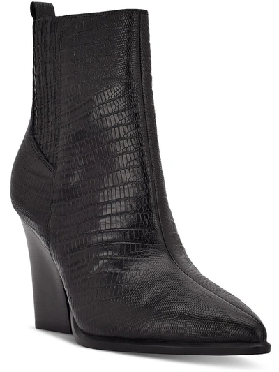 Shop Marc Fisher Ltd Mlmariel2 Womens Leather Dressy Ankle Boots In Black