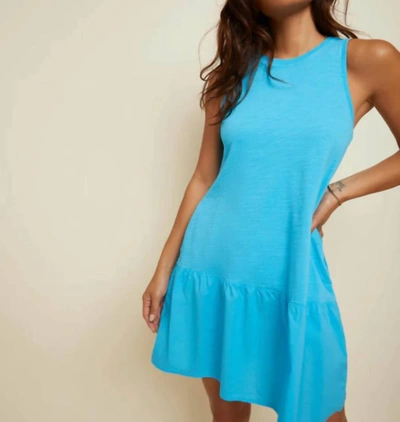 Shop Nation Ltd Harumi Combo Mini Dress In Blue