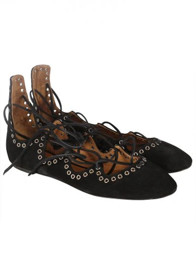 Shop Isabel Marant Leo Ballerinas In Black