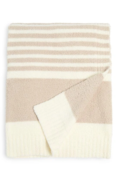 Shop Barefoot Dreams ® Cozychic™ Stripe Throw Blanket In Stone-pearl