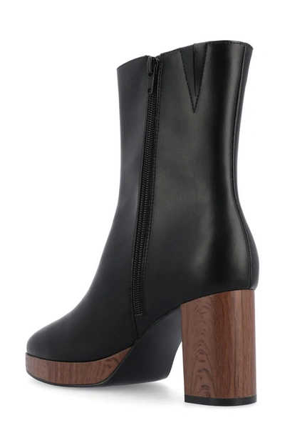 Journee Collection Romer Tru Comfort Platform Bootie In Black