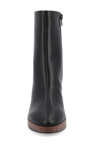 Journee Collection Romer Tru Comfort Platform Bootie In Black
