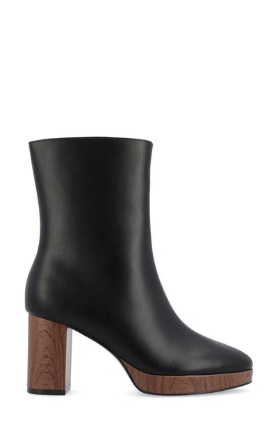 Journee Collection Romer Tru Comfort Platform Bootie In Black