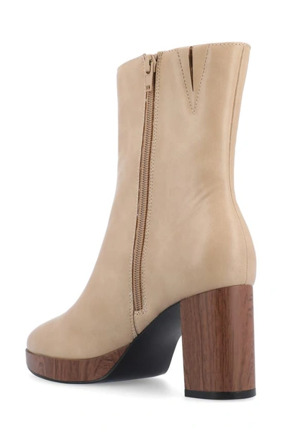 Shop Journee Collection Romer Tru Comfort Platform Bootie In Tan