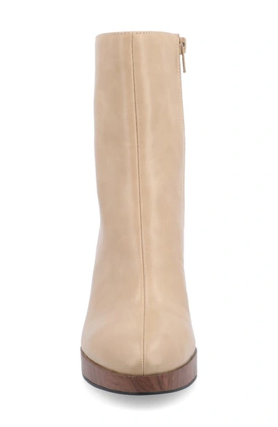 Journee Collection Romer Tru Comfort Platform Bootie In Tan