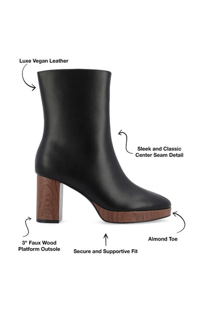 Journee Collection Romer Tru Comfort Platform Bootie In Black