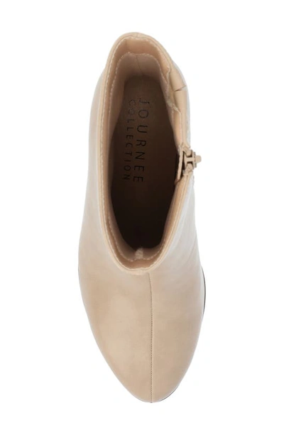 Journee Collection Romer Tru Comfort Platform Bootie In Tan