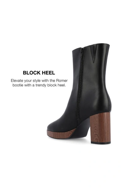 Journee Collection Romer Tru Comfort Platform Bootie In Black
