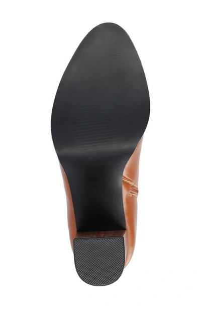 Journee Collection Romer Tru Comfort Platform Bootie In Cognac