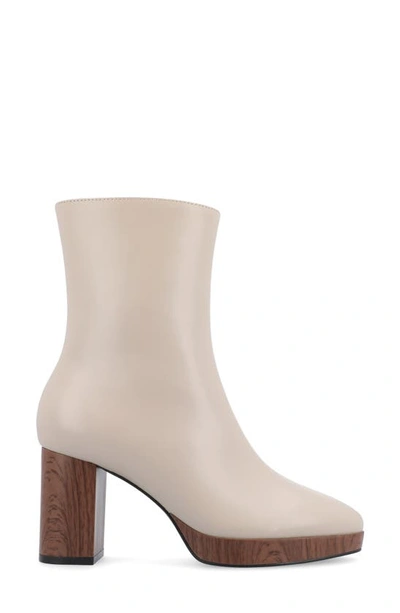 Journee Collection Romer Tru Comfort Platform Bootie In Taupe