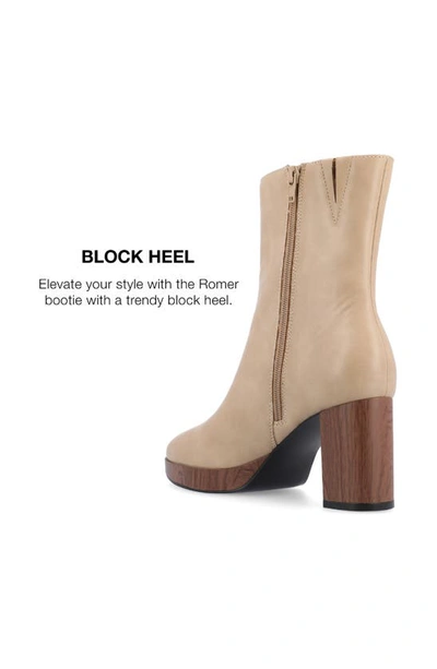Journee Collection Romer Tru Comfort Platform Bootie In Tan