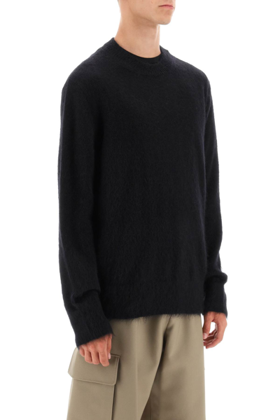 Shop Off-white Back Arrow Motif Sweater In Black Beige (black)