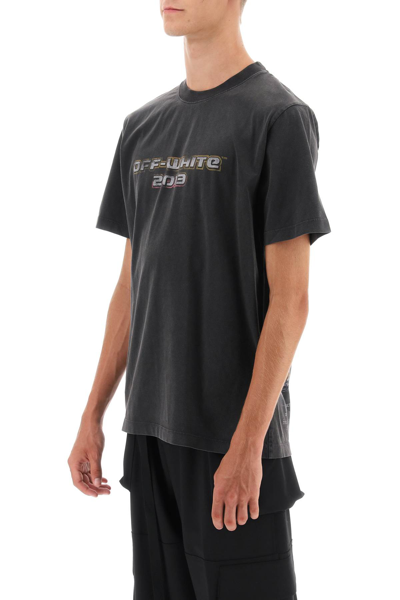 Shop Off-white T-shirt With Back Bacchus Print In Black Multi (black)