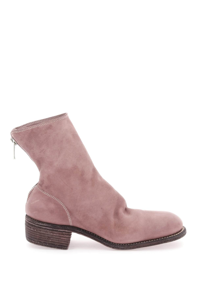 Shop Guidi Leather Ankle Boots In Mauve (purple)