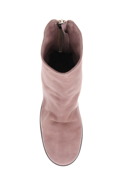 Shop Guidi Leather Ankle Boots In Mauve (purple)