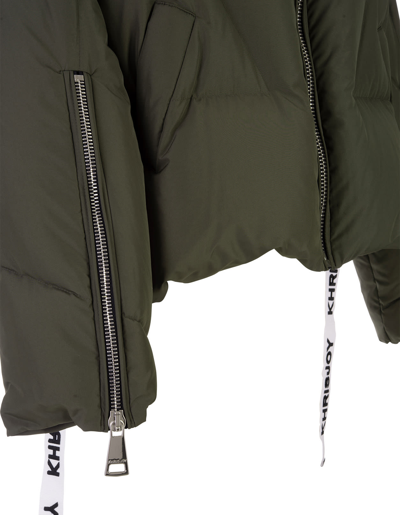 Shop Khrisjoy Moss Green Khris Iconic Puffer Jacket In Verde