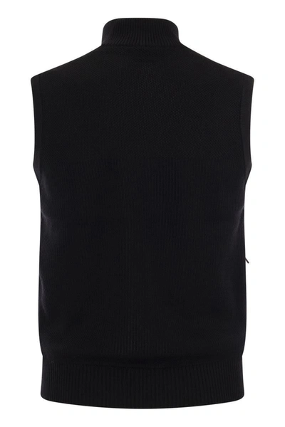 Shop Canada Goose Hybridge Kint - Knitted Waistcoat In Black