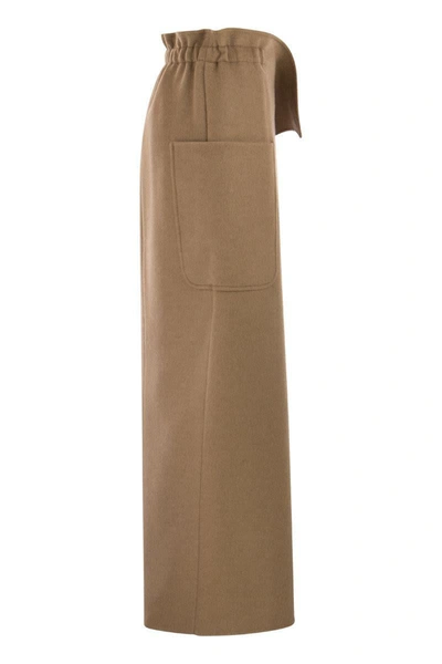 Shop Max Mara Carbon - Camel Long Skirt