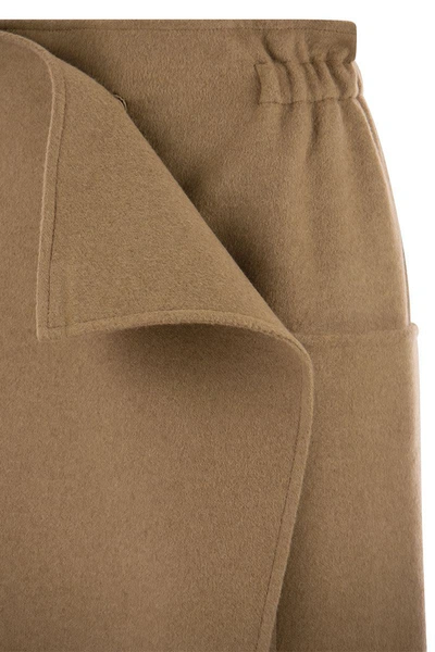 Shop Max Mara Carbon - Camel Long Skirt